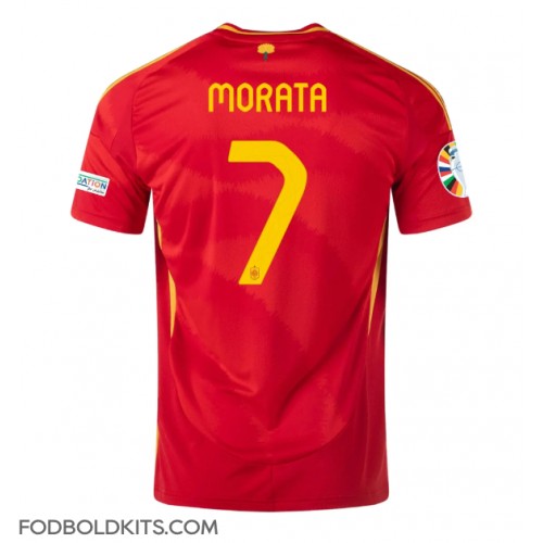 Spanien Alvaro Morata #7 Hjemmebanetrøje EM 2024 Kortærmet